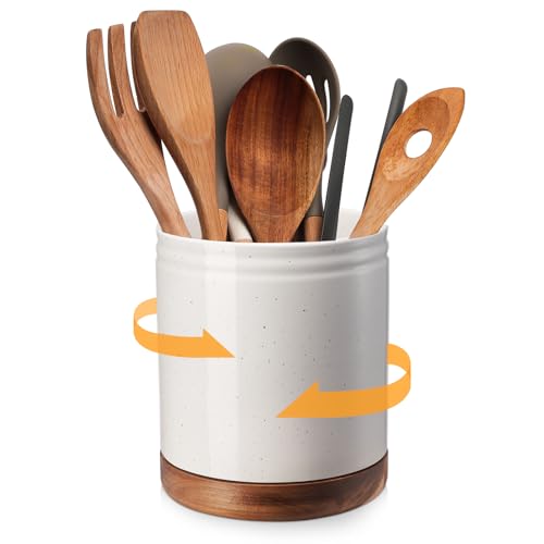 7.6" 360° Rotating Utensil Holder (White Specks / 7.6 Inch)