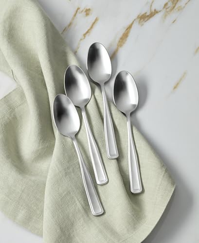 Reid Dinner Spoons Silverware Set for 4 (Satin / 4 Count / Dinner Spoons)