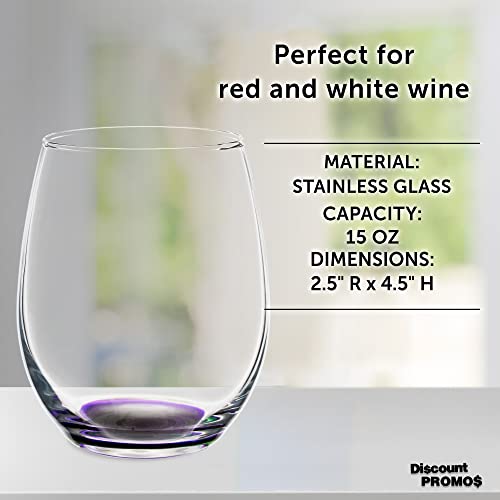 Stemless Wine Glasses in Bulk by ARC Perfection (10 Count)