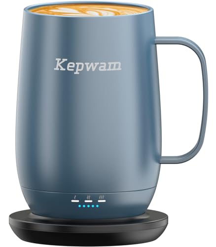 Heated Coffee Mug T2 (Steel Blue / 20oz)