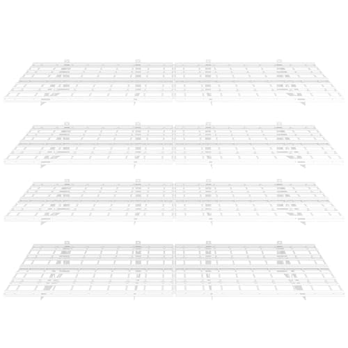 4-Pack 24-inch-by-72-inch Wall Shelf Garage Storage Rack Wall Mounted Floating Shelves 2x6 ft,White, Classic Series (4 pack-2x6 ft / White)
