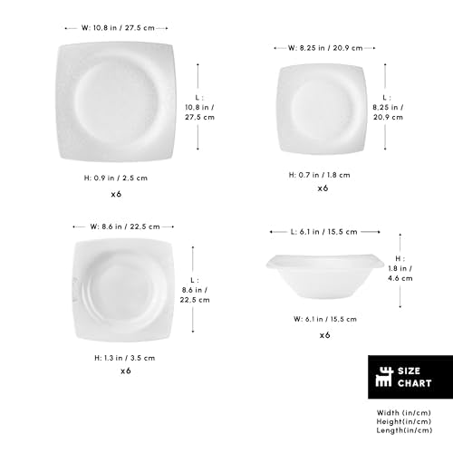 New Flava Bone China Dinnerware Set for 6 (New Flava 6 Person)