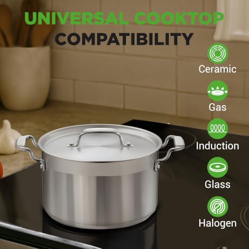 5 Quart Stainless Steel Stockpot with Lid