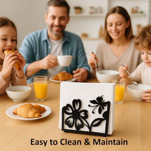 Butterfly Flower Napkin Holder for Table (2 Count)