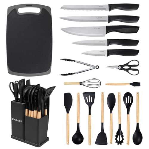 19 PCS Black Kitchen Cooking Utensils Set Kitchen Tools Set (Black)