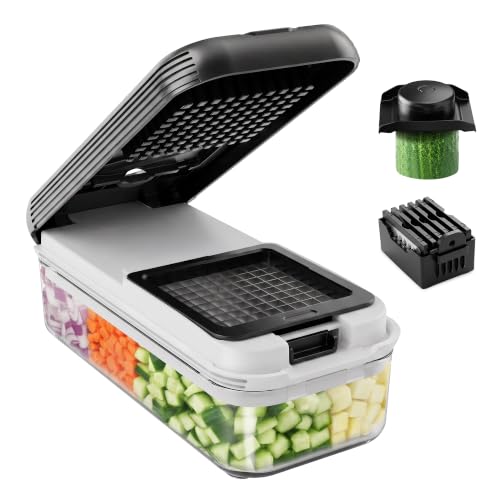 Essential Vegetable Chopper & Mandoline Slicer (White/Black)