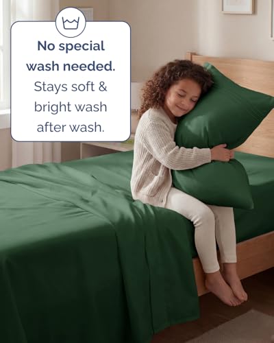 Twin Size 3 Piece Sheet Set (17 - Emerald Green / Twin)