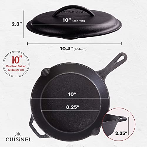 Cast Iron Skillet with Lid (10")