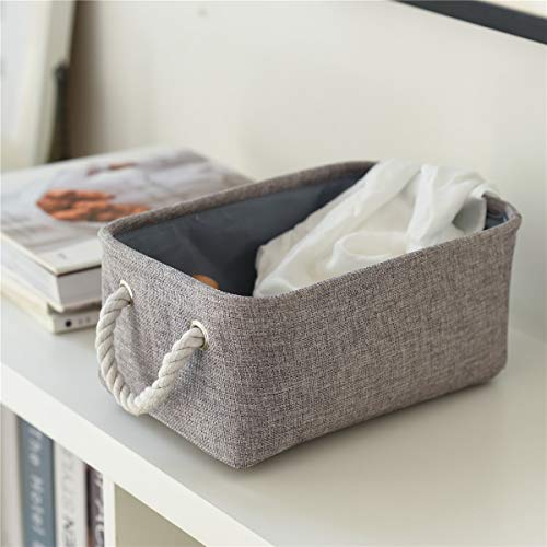 Storage Bins Basket (Grey / Medium -13.8Lx9.8Wx6.7H)