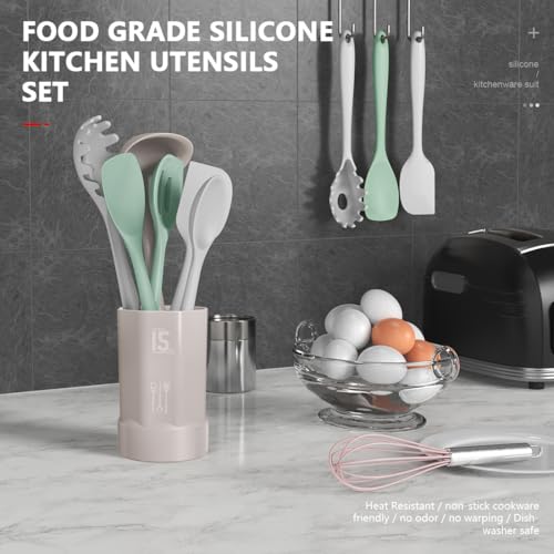 Silicone Cooking Utensils Set (Multicolor)