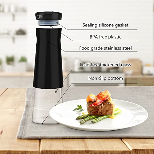 Black Oil And Vinegar Dispenser Set (Black)