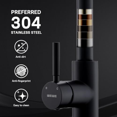 Pull Down Kitchen Faucet (Matte Black)