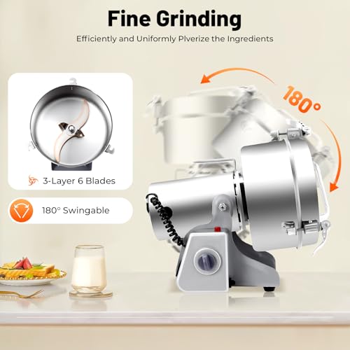 Electric Grain Mill Grinder (2500g)