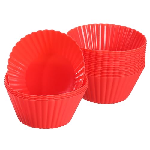 18Pcs Silicone Cupcake Liners (Red / 3.5cm/1.4inch)
