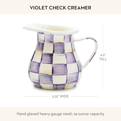 Enamel Creamer (Violet Check)