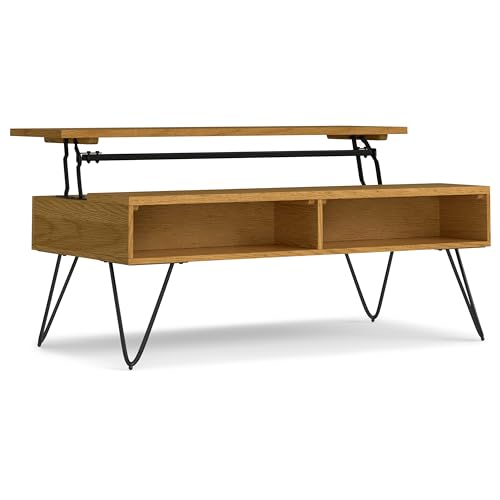 Hunter 48" Wide Rectangle Lift Top Coffee Table in Oak Veneer (Lift Top Coffee Table / 48 inch / Oak Veneer)
