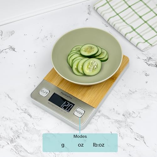 Bamboo Platform Digital Kitchen Scale (Bamboo - Natural)