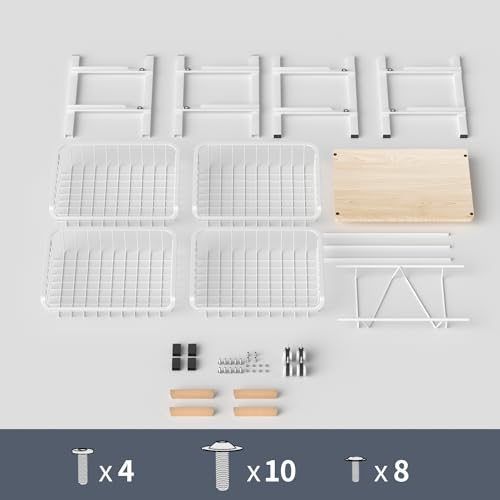 5 Layer Fruit Basket Kitchen Food Storage Organizer and Storage Rack (White 5-layer Rack)