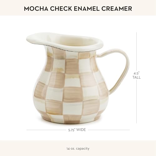Enamel Creamer (Mocha Check)
