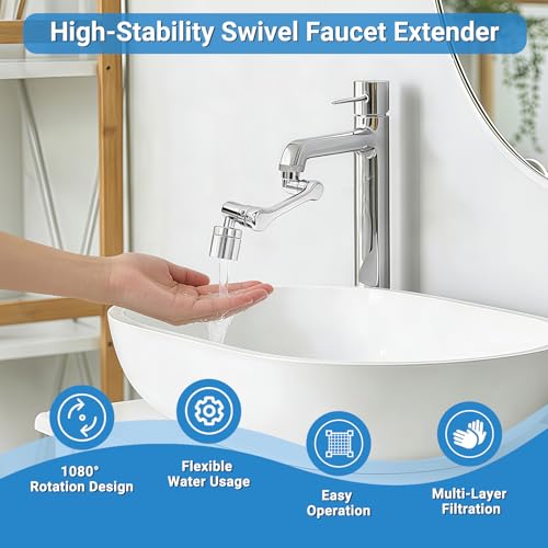 1080° Swivel Faucet Extender (Brass - 360° Mode / 360-1Mode)