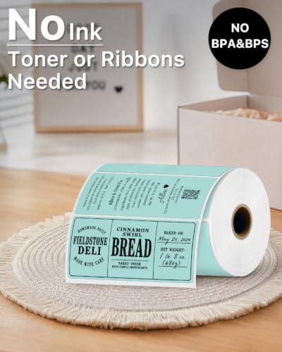 4x2 Inch Thermal Labels (4"x2" / Green)