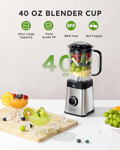 Blenders and Food Processor Combo for Kitchen (1 Large Cup & 2 Cups & 2 Blades & 1 Chopper)