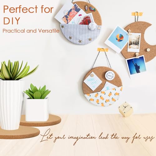 6 Pack Cork Trivets for Hot Dishes (01-8 Inch 6pcs Round)