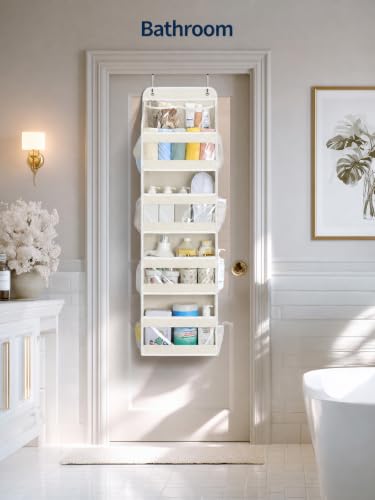 5 Tier Over the Door Organizer (Cream White / 5 Tier)
