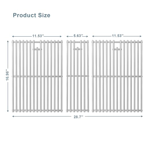 Stainless Steel Solid Rod Grill Cooking Grates for Nexgrill (17'' x 28.7'')