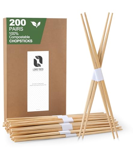 200Pairs Bamboo Chopsticks Disposable (200Pairs)