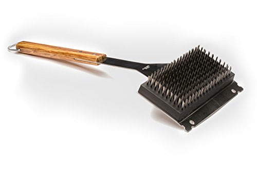 QVG40 Verde Collection Grill Brush with Replaceable Bristles and Scraper (Verde Grill Brush)