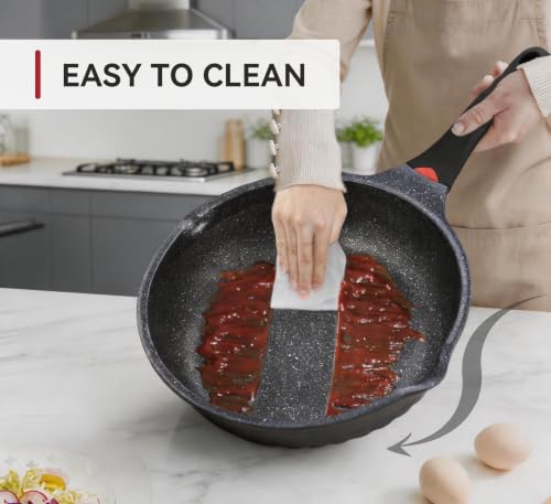 12.5Inch Black Deep Nonstick Skillet