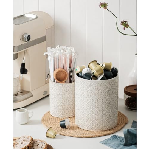 Utensil Holder Set of 2 (Off-White Set of 2)