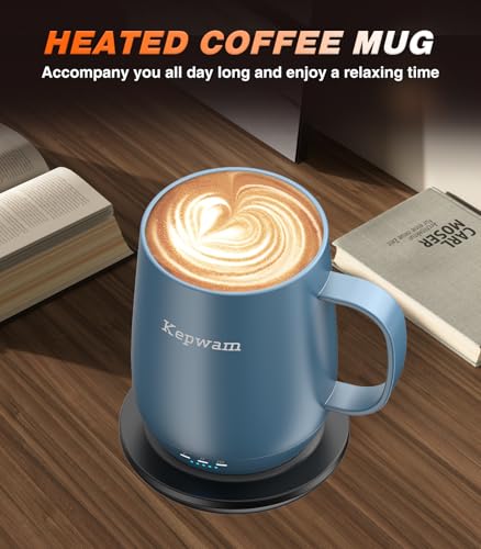Self Heating Coffee Mug T2 (Steel Blue / 16oz)