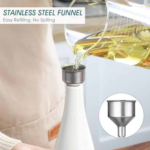 16 Oz Ceramic Olive Oil Dispenser Bottle (16 Ounces / Cream)