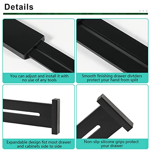 4 Pack Bamboo Drawer Dividers 2.6" High (4 Count)