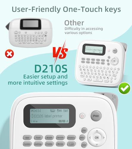 Label Maker Machine with 4 Tapes (White)