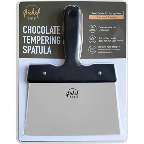Chocolate Thermostat Spatula Melting Chocolate Tempering Scraper Baking Tool Stainless Steel Spatula Temperature Regulating Blade Large Size