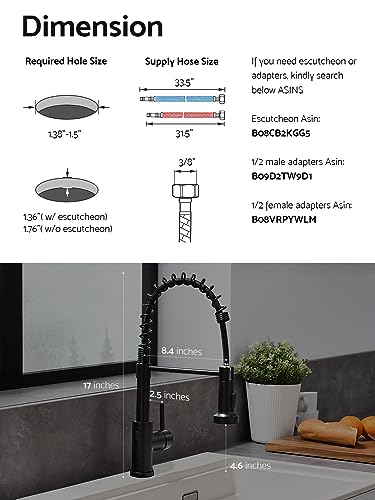 Touchless Kitchen Faucet (Matte Black)