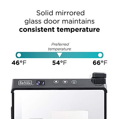 8 Bottle Thermoelectric Wine Chiller (8 Bottles / Mirrored Glass Door)