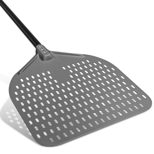 14" x 17" Perforated Pizza Peel (14" - 49 inch overall)