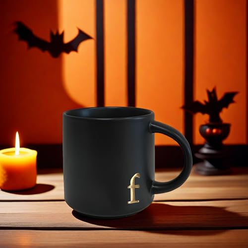 Black Ceramic Coffee Mug (Black-F)