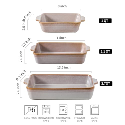 9x13 Baking Dish Set (Sand Color)