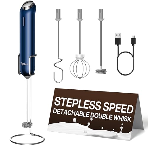 InstaWhisk Milk Frother with Variable Speed (Navy Blue / Rechargeable)
