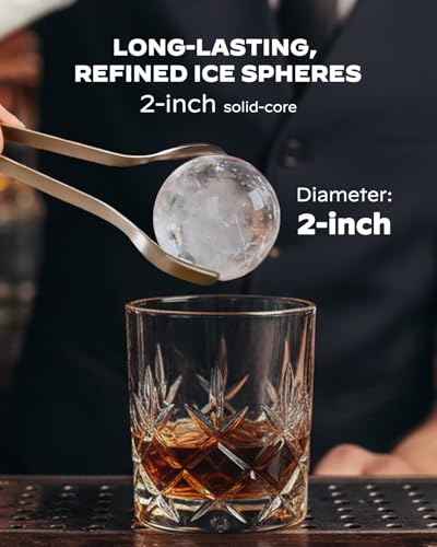 2" Sphere Clear Ice Maker Countertop (Matte Black / 2.0" Sphere Ice)