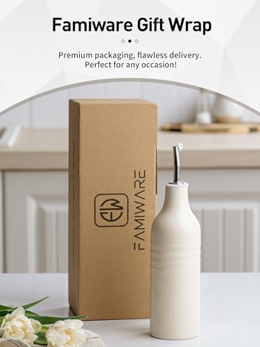 16oz Oil Dispenser Bottle (Light Blue and Vanilla White / 2 Pieces (Jupiter))
