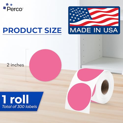 Bright Pink Thermal Labels (Bright Pink / 300 Stickers)