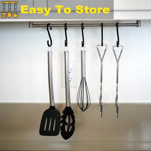 11" Heavy Duty Stainless Steel Kitchen Scissor Tongs with Comfortable Ergonomic Grip