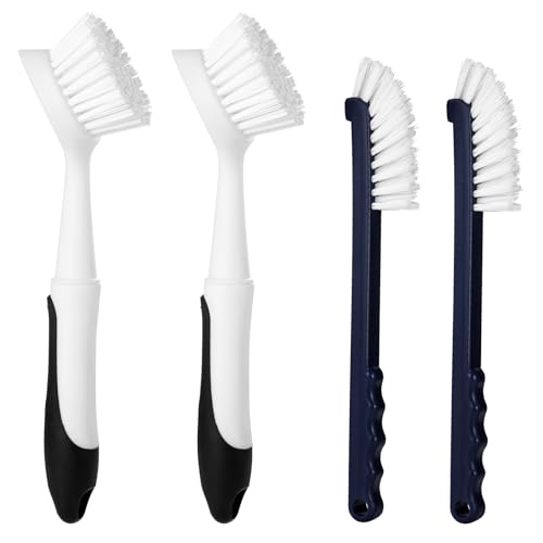 Dish Brush 2 Pack Dish Scrub Brush and 2 Pack Grout Brush
