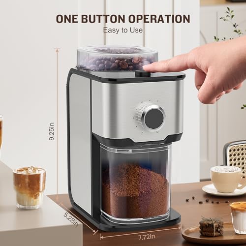 Coffee Bean Grinder (Light Silver)